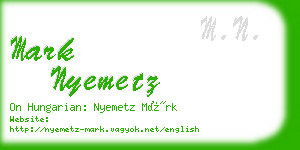 mark nyemetz business card